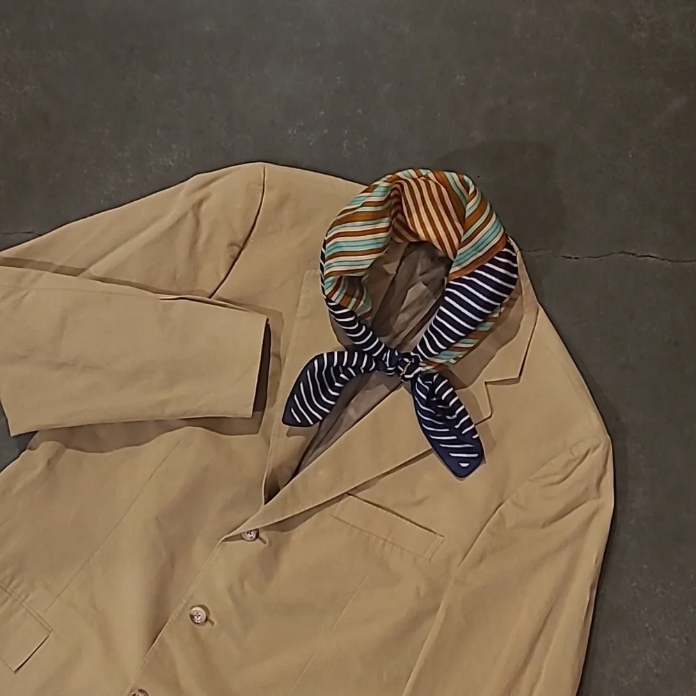 POLO BY RALPH LAUREN TAN 100% COTTON SPORT COAT BLAZER MADE IN ITALY - Picture 2 of 14